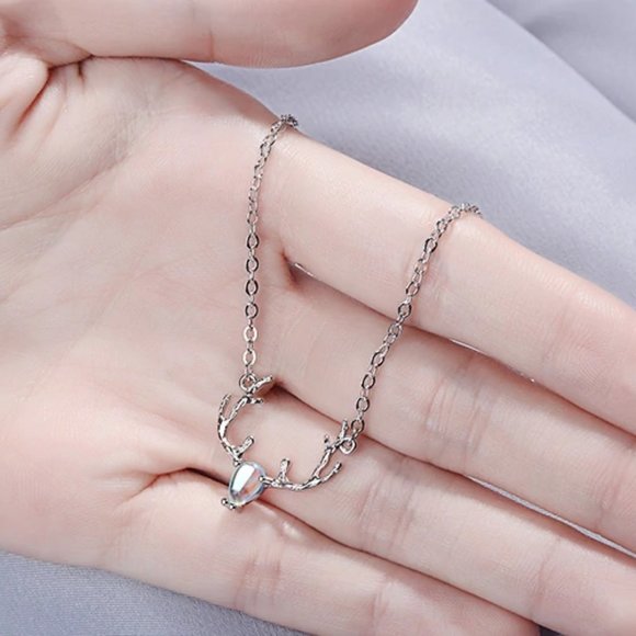 *NEW 925 Sterling Silver Moonstone Deer Bracelet - Picture 7 of 10